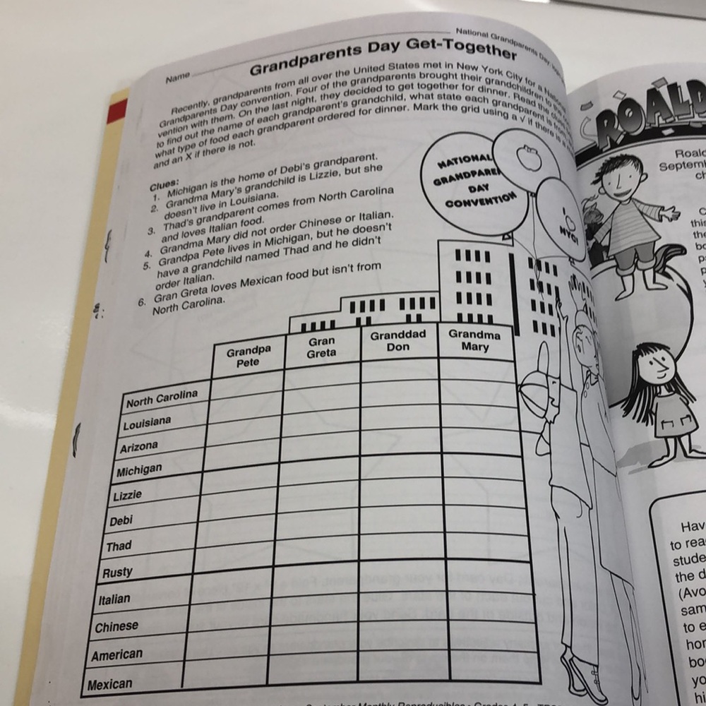 September Reproducible Activities Grades 4-5 - Picture 9 of 9